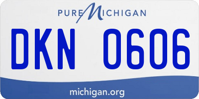 MI license plate DKN0606