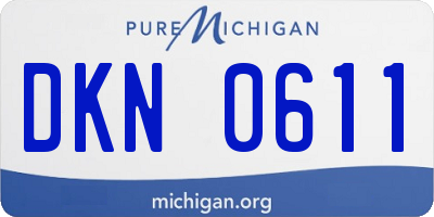 MI license plate DKN0611