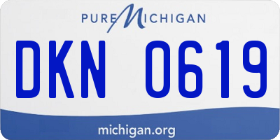 MI license plate DKN0619