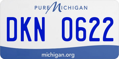 MI license plate DKN0622