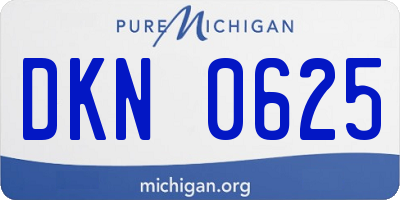 MI license plate DKN0625