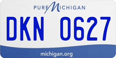 MI license plate DKN0627