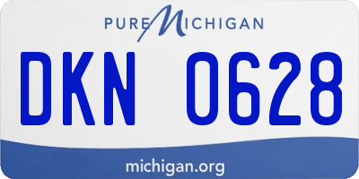MI license plate DKN0628