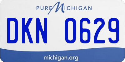 MI license plate DKN0629