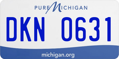 MI license plate DKN0631