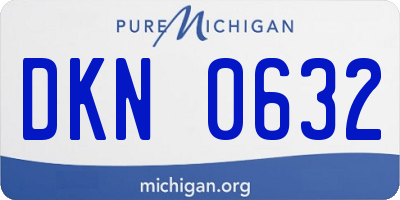 MI license plate DKN0632
