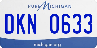 MI license plate DKN0633