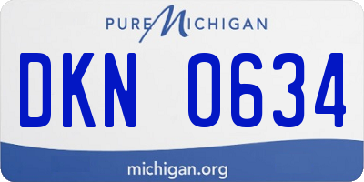 MI license plate DKN0634