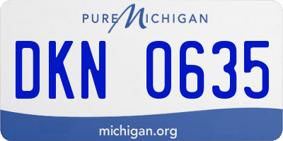 MI license plate DKN0635