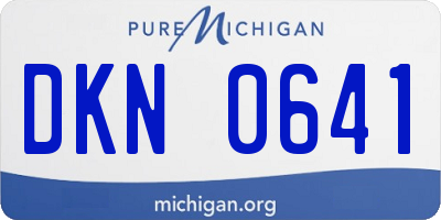 MI license plate DKN0641