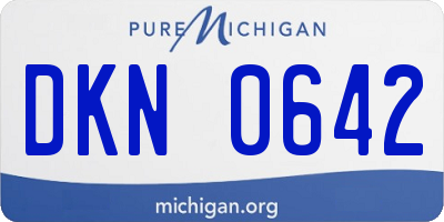 MI license plate DKN0642