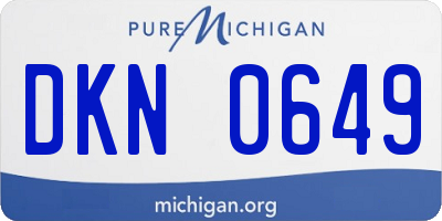 MI license plate DKN0649