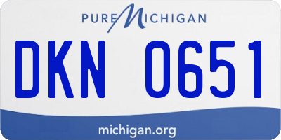 MI license plate DKN0651