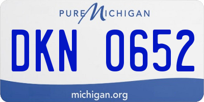 MI license plate DKN0652