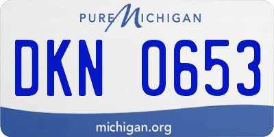 MI license plate DKN0653