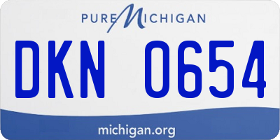 MI license plate DKN0654