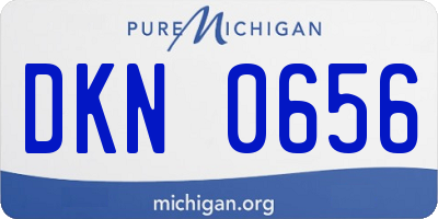 MI license plate DKN0656