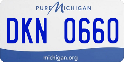 MI license plate DKN0660