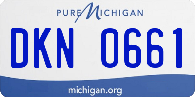 MI license plate DKN0661