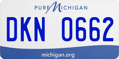 MI license plate DKN0662