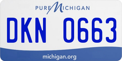 MI license plate DKN0663
