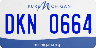 MI license plate DKN0664