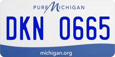 MI license plate DKN0665