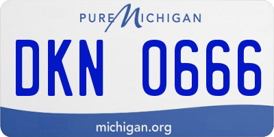 MI license plate DKN0666