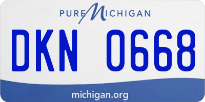 MI license plate DKN0668