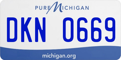 MI license plate DKN0669