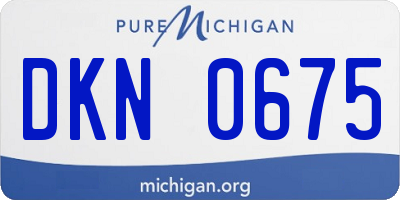 MI license plate DKN0675