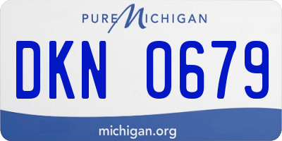 MI license plate DKN0679
