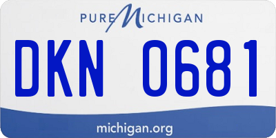 MI license plate DKN0681