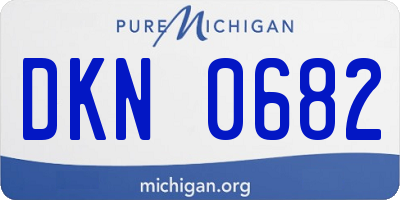 MI license plate DKN0682
