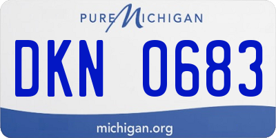 MI license plate DKN0683