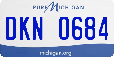 MI license plate DKN0684