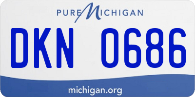MI license plate DKN0686
