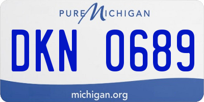 MI license plate DKN0689