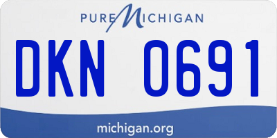 MI license plate DKN0691