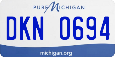 MI license plate DKN0694