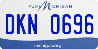 MI license plate DKN0696