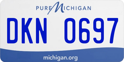 MI license plate DKN0697