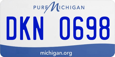MI license plate DKN0698