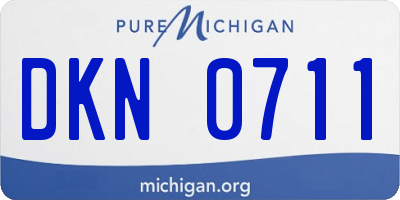 MI license plate DKN0711