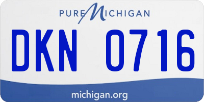 MI license plate DKN0716