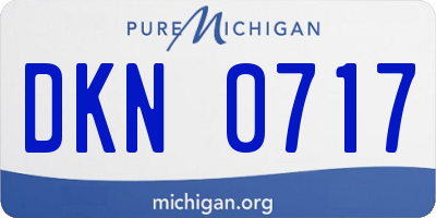 MI license plate DKN0717