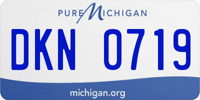 MI license plate DKN0719