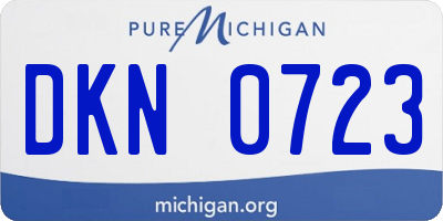 MI license plate DKN0723