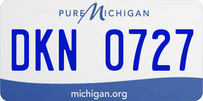 MI license plate DKN0727
