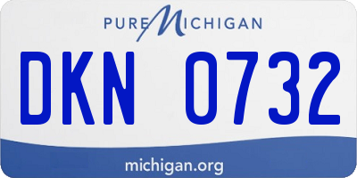 MI license plate DKN0732